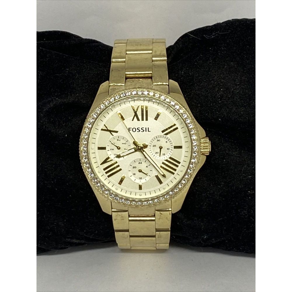 Fossil Gold Women's Watch with Crystal Accents